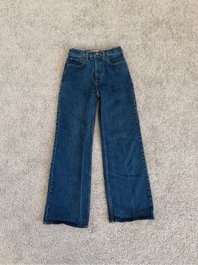 Abercrombie & Fitch High-Rise Wide Leg Jeans - Deep Blue